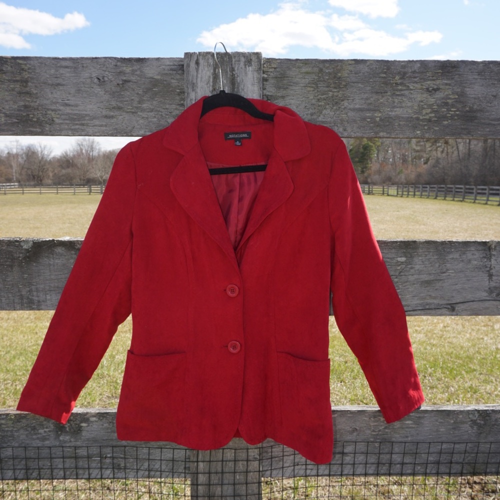 Vintage Y2k Red Blazer - Lightweight